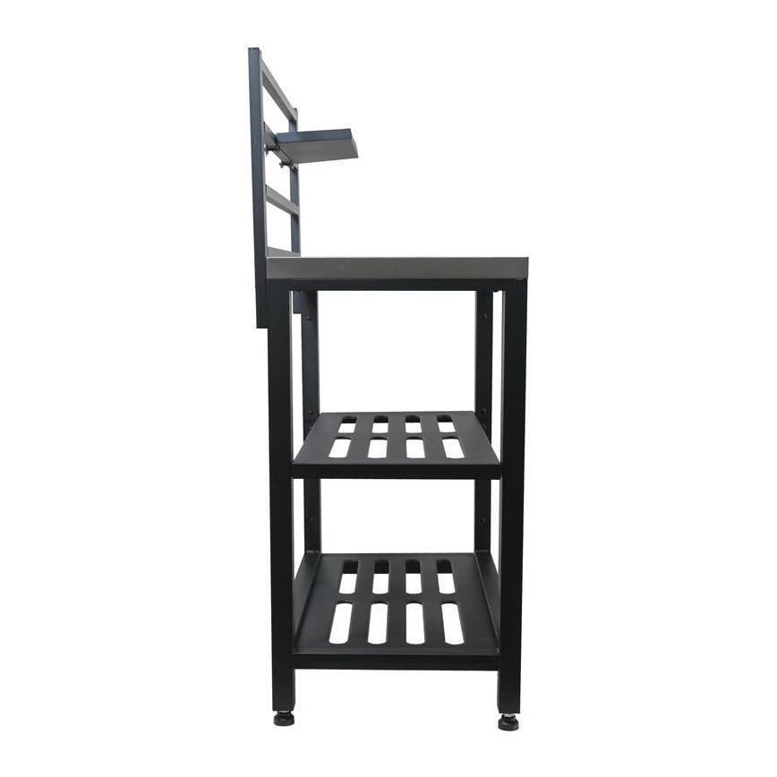 Modular outdoor table 80x47x123 cm black/stainless steel