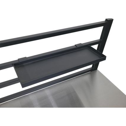 Modular outdoor table 80x47x123 cm black/stainless steel
