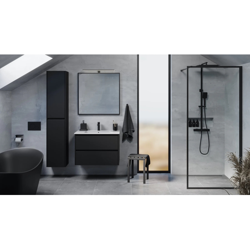 MOLDE 80x55x46 cm Bathroom vanity with sink – Black