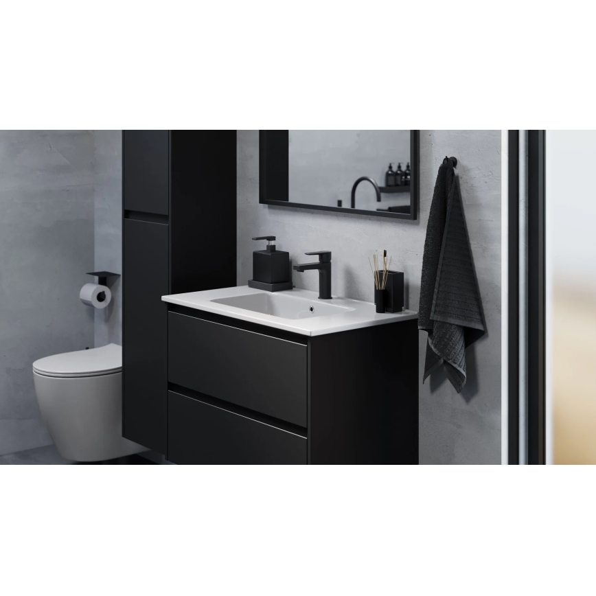 MOLDE 80x55x46 cm Bathroom vanity with sink – Black