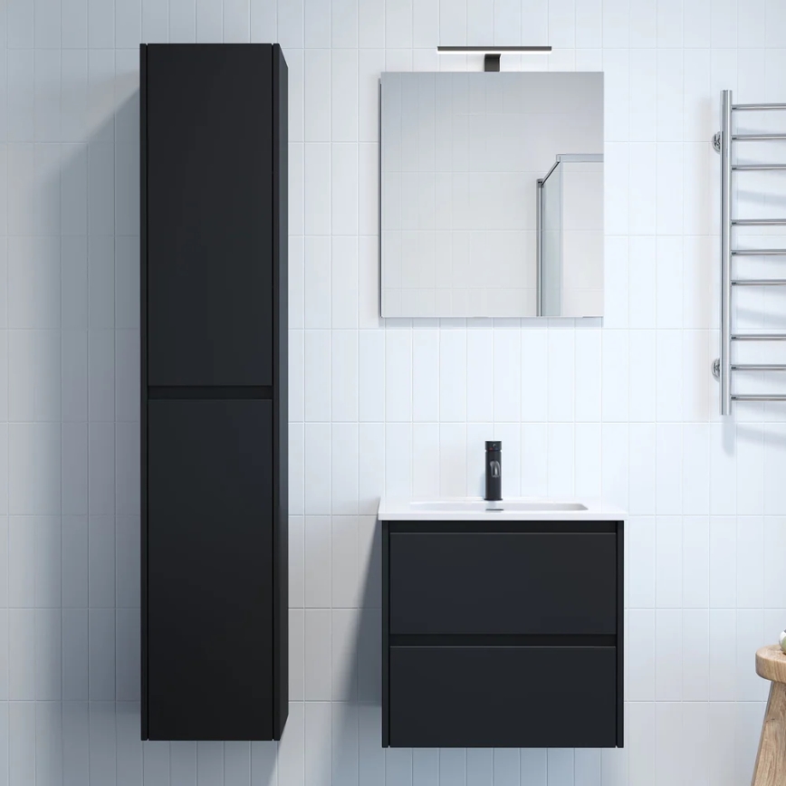MOLDE Bathroom Cabinet 35x174x32 cm, Black
