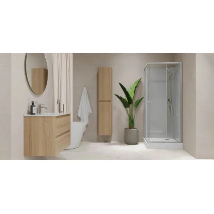 MOLDE Bathroom Cabinet with Basin, 80x55x46 cm, Oak
