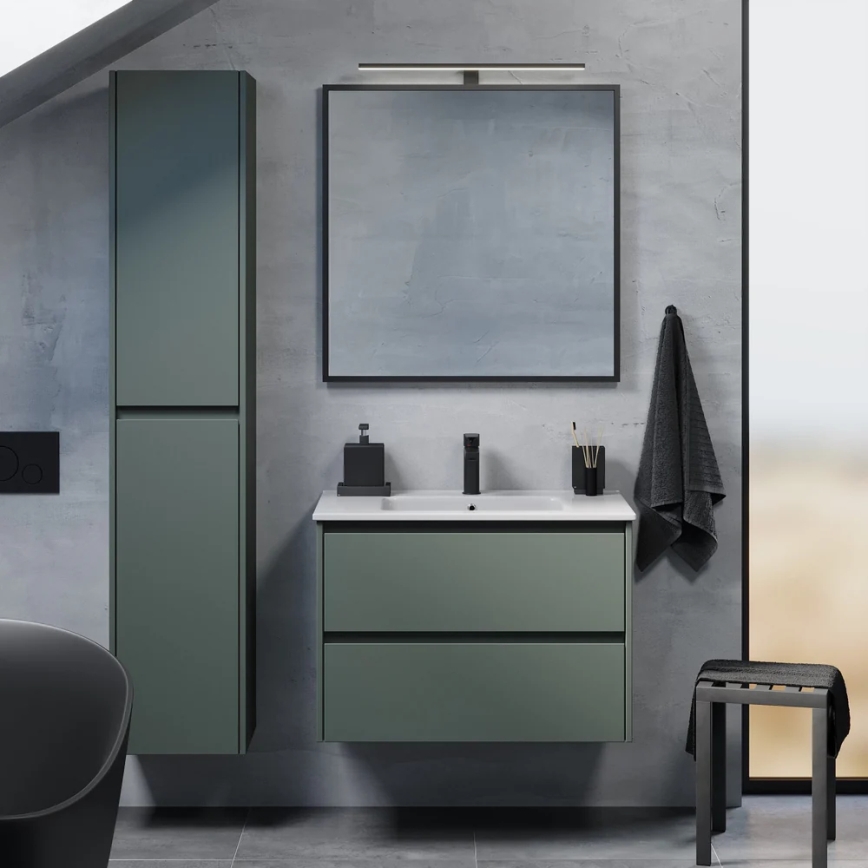 MOLDE Bathroom Cabinet with Sink, 80 x 55 x 46 cm — Green