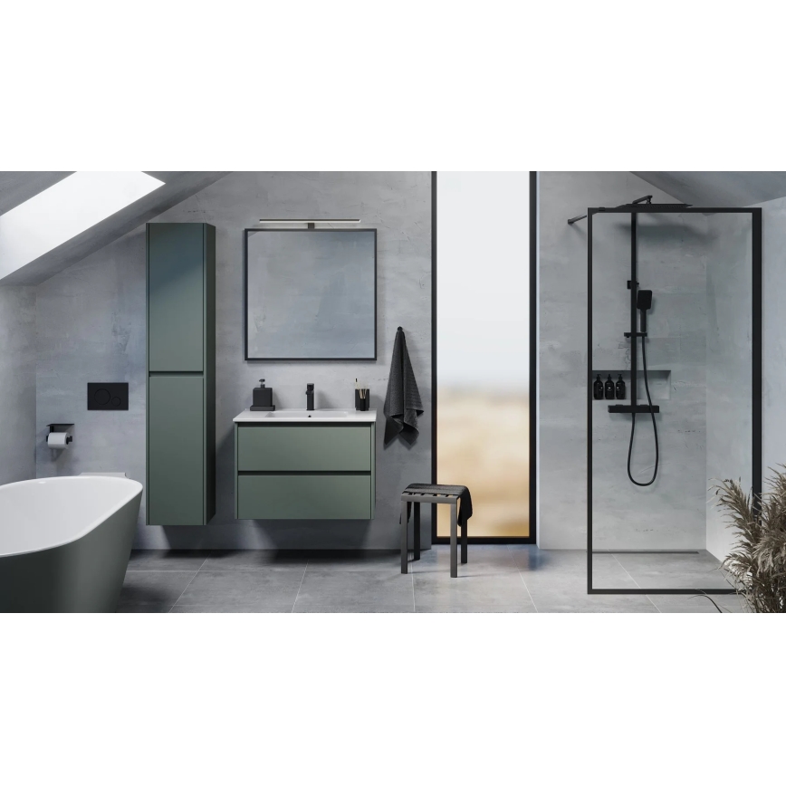 MOLDE Bathroom Cabinet with Sink, 80 x 55 x 46 cm — Green
