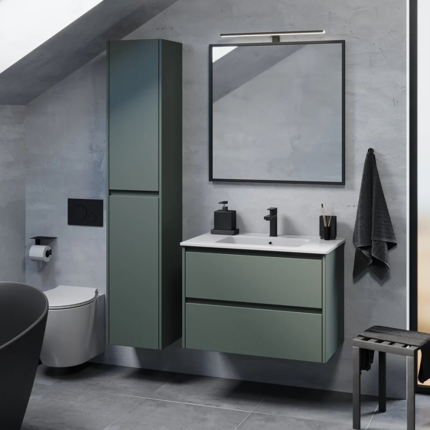 MOLDE Bathroom Cabinet with Sink, 80 x 55 x 46 cm — Green