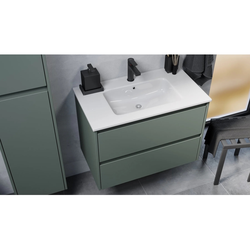 MOLDE Bathroom Cabinet with Sink, 80 x 55 x 46 cm — Green