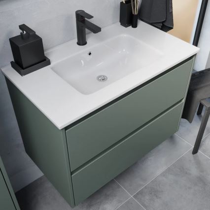 MOLDE Bathroom Cabinet with Sink, 80 x 55 x 46 cm — Green