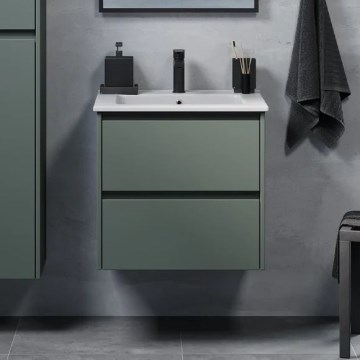 MOLDE Bathroom Vanity with Basin 60x55x46 cm, Green