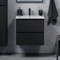 MOLDE Bathroom vanity with basin, 60x55x46 cm — Black
