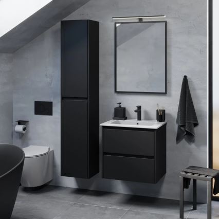MOLDE Bathroom vanity with basin, 60x55x46 cm — Black