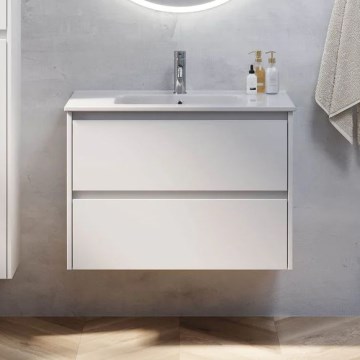 MOLDE Bathroom Vanity with Basin, 80x55x46 cm, White