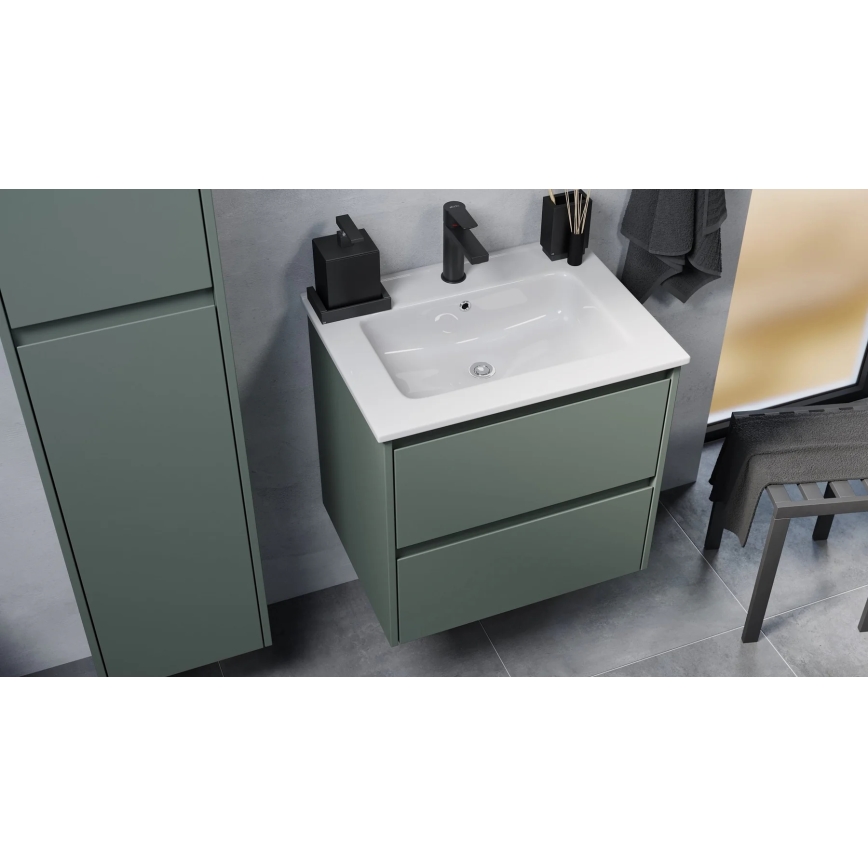 MOLDE Bathroom vanity with sink 60x55x46 cm green