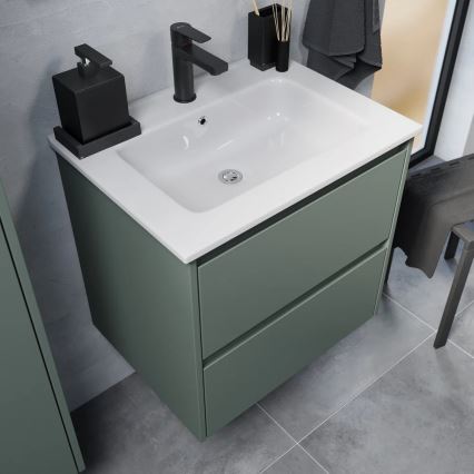 MOLDE Bathroom vanity with sink 60x55x46 cm green