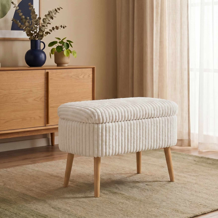 MOLIS Ottoman 35x60 cm white