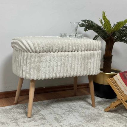 MOLIS Ottoman 35x60 cm white
