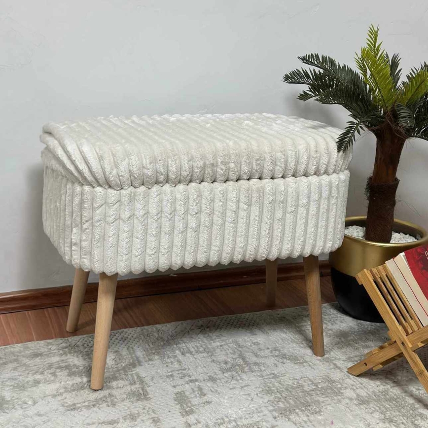 MOLIS Ottoman 35x60 cm white