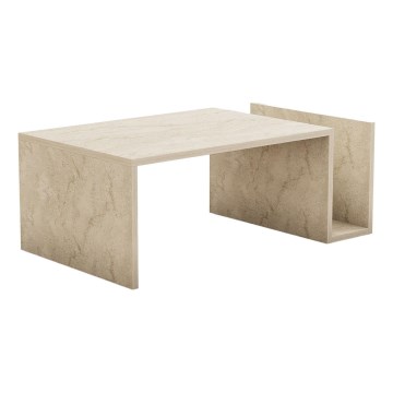 MONEL Coffee Table, Beige Marble Finish