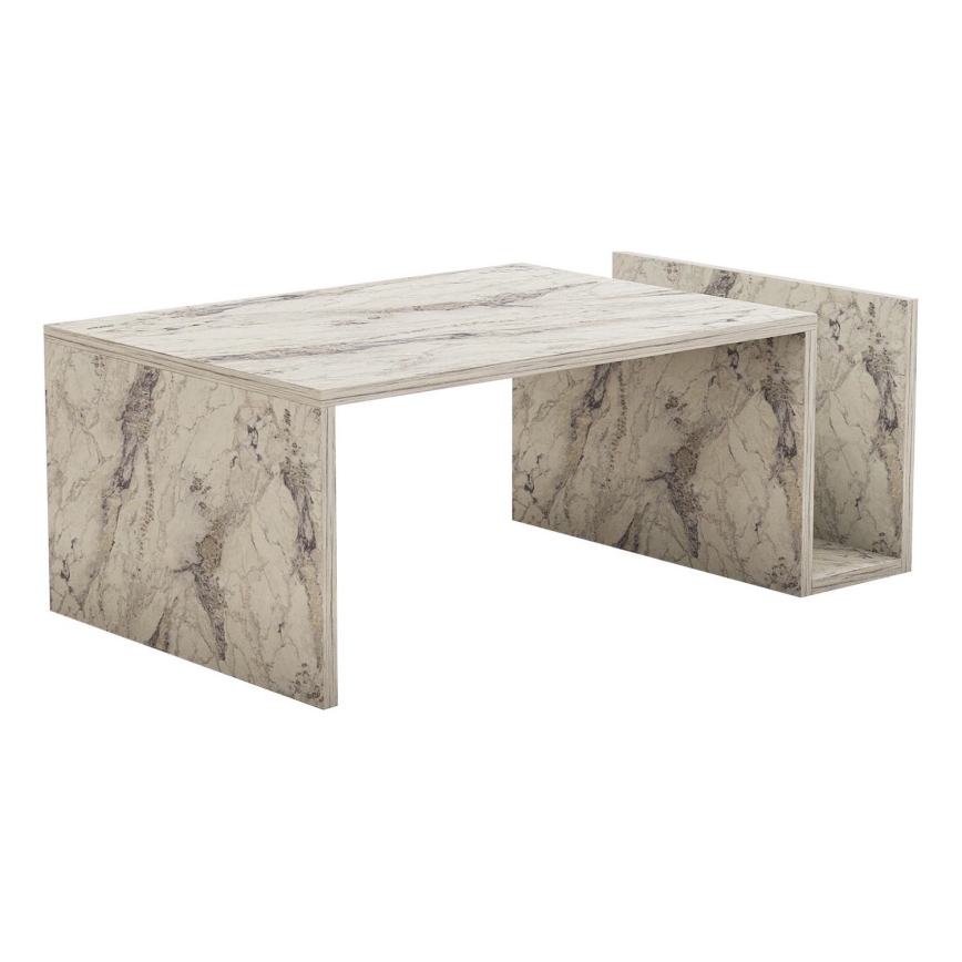 MONEL Coffee Table – Gray Marble Finish