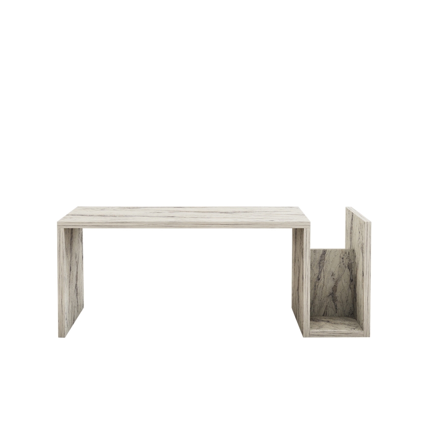 MONEL Coffee Table – Gray Marble Finish
