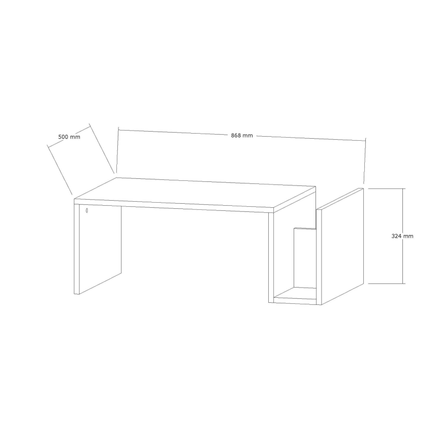 MONEL Coffee Table – Gray Marble Finish