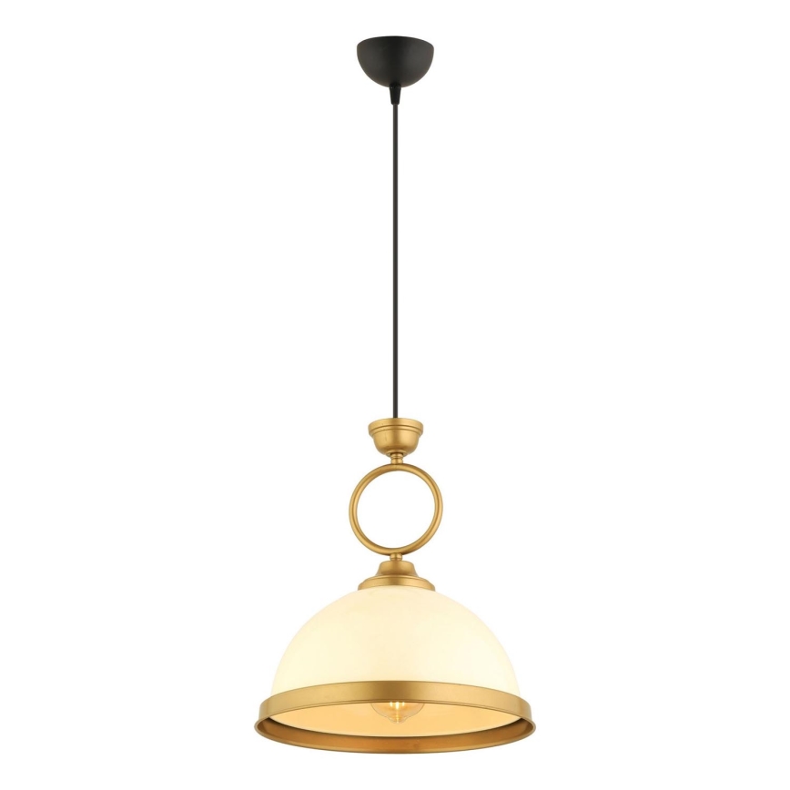 MONZA pendant lamp 1xE27/40W/230V Ø 26 cm cream/bronze