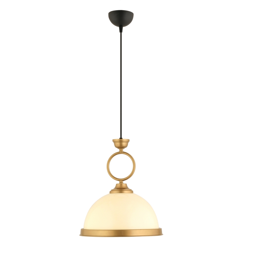 MONZA pendant lamp 1xE27/40W/230V Ø 26 cm cream/bronze