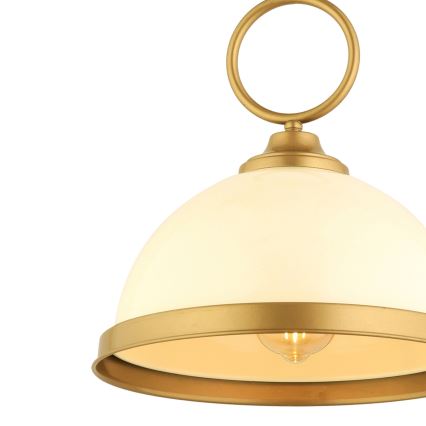 MONZA pendant lamp 1xE27/40W/230V Ø 26 cm cream/bronze