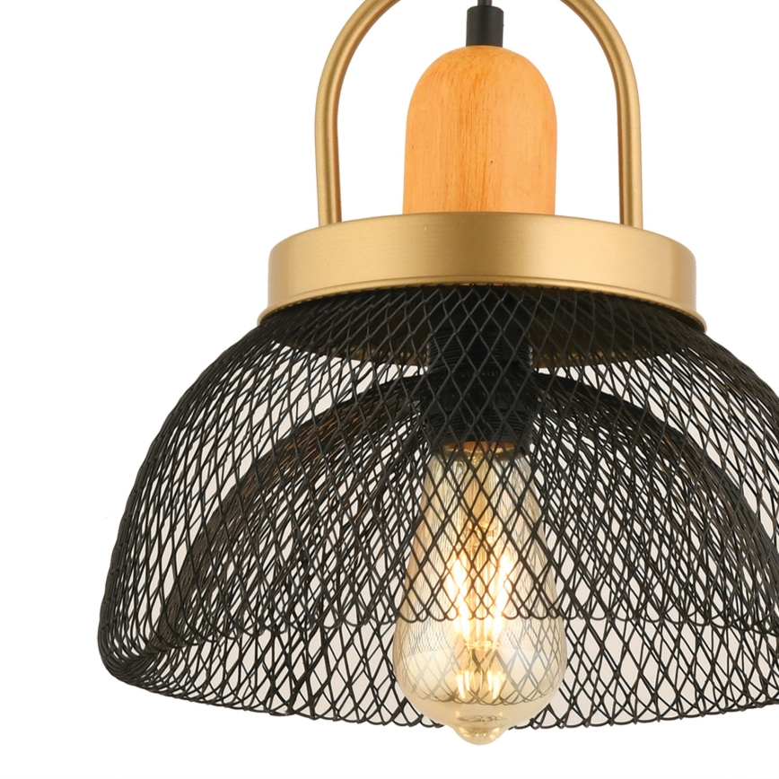 MONZA pendant light 1xE27/40W/230V, diameter 29 cm, black/gold