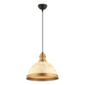 MONZA Pendant Light 1xE27/40W/230V, diameter 29 cm, cream/bronze