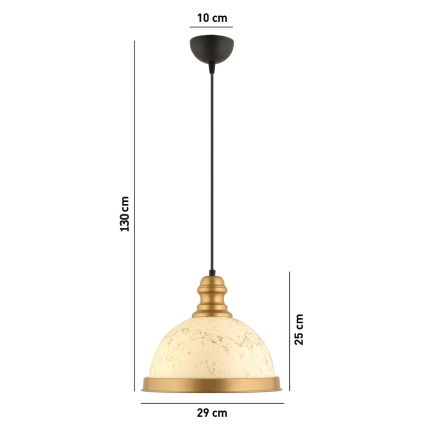 MONZA Pendant Light 1xE27/40W/230V, diameter 29 cm, cream/bronze