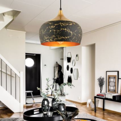 MONZA Pendant Light 1xE27/40W/230V, diameter 30 cm, black/bronze