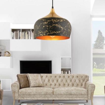 MONZA Pendant Light 1xE27/40W/230V, diameter 30 cm, black/bronze