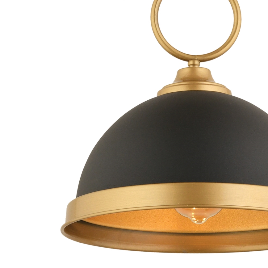 MONZA Pendant Light 1xE27/40W/230V diameter 30 cm black/bronze