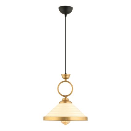 MONZA Pendant Light 1xE27/40W/230V diameter 30 cm cream/bronze