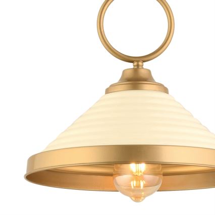 MONZA Pendant Light 1xE27/40W/230V diameter 30 cm cream/bronze