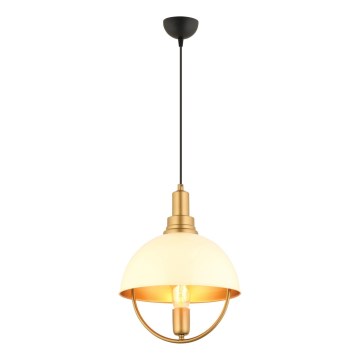 MONZA Pendant Light 1xE27/40W/230V Diameter 30 cm Cream/Gold