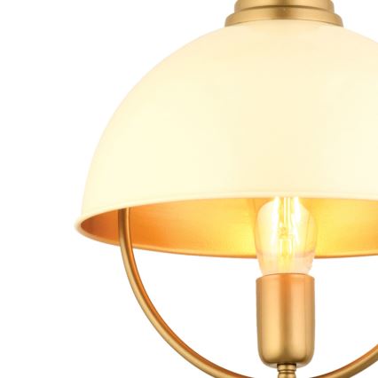 MONZA Pendant Light 1xE27/40W/230V Diameter 30 cm Cream/Gold