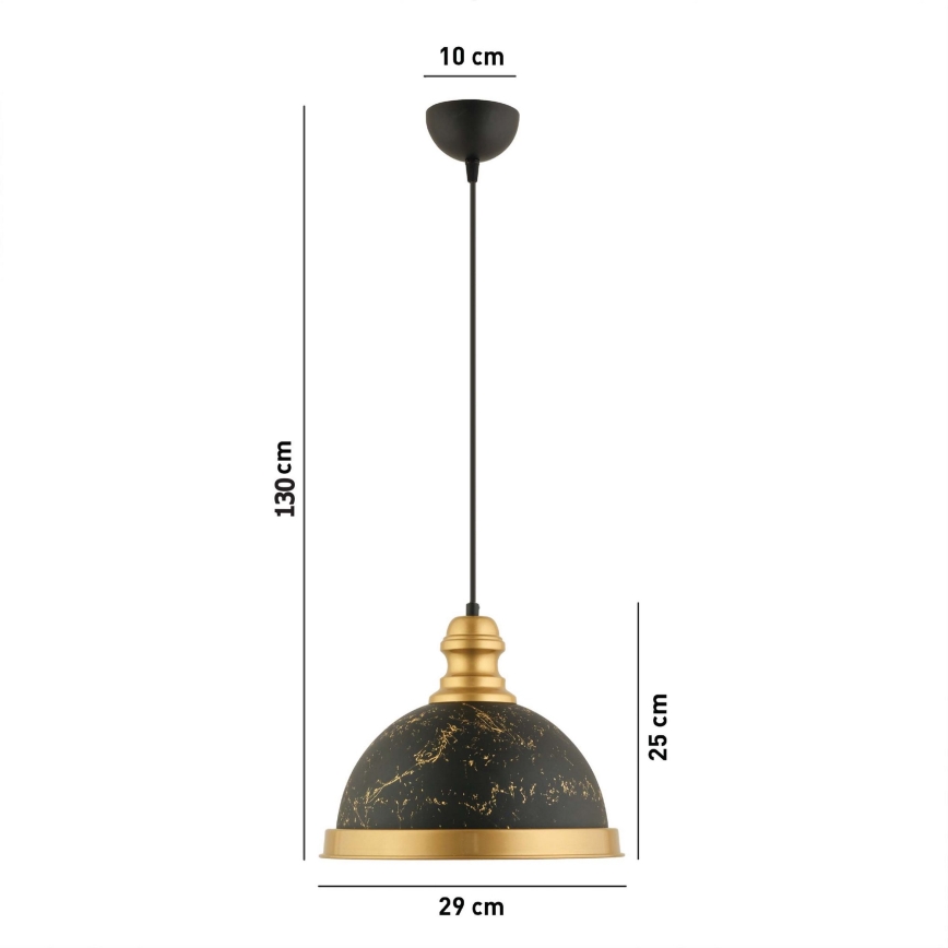 MONZA pendant light 1xE27/40W/230V Ø 29 cm black/bronze