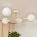 MOON Flush-Mount Chandelier 4xE27/15W/230V, Cream