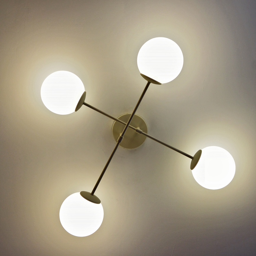 MOON Flush-Mount Chandelier 4xE27/15W/230V, Cream