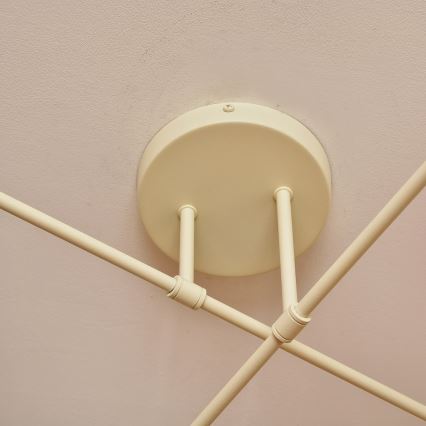MOON Flush-Mount Chandelier 4xE27/15W/230V, Cream