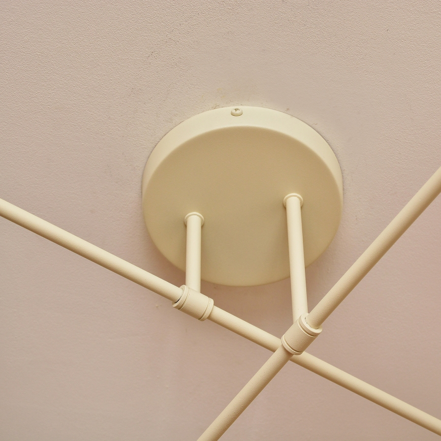 MOON Flush-Mount Chandelier 4xE27/15W/230V, Cream