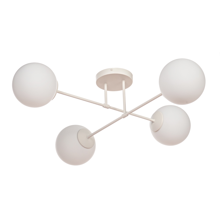 MOON Flush-Mount Chandelier 4xE27/15W/230V, Cream
