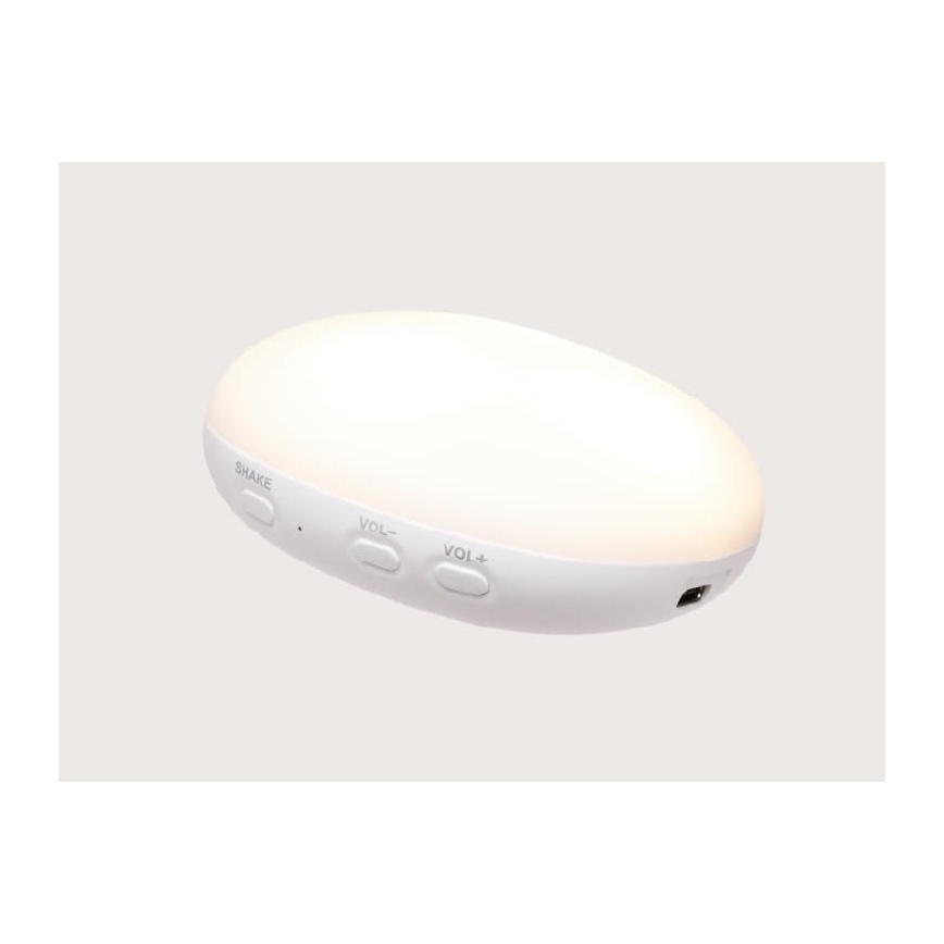 Moonie - Sleep soother with melody and light, seal, organic grey