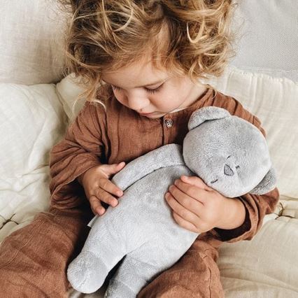 Moonie - Snuggle buddy with a melody and light bear silver