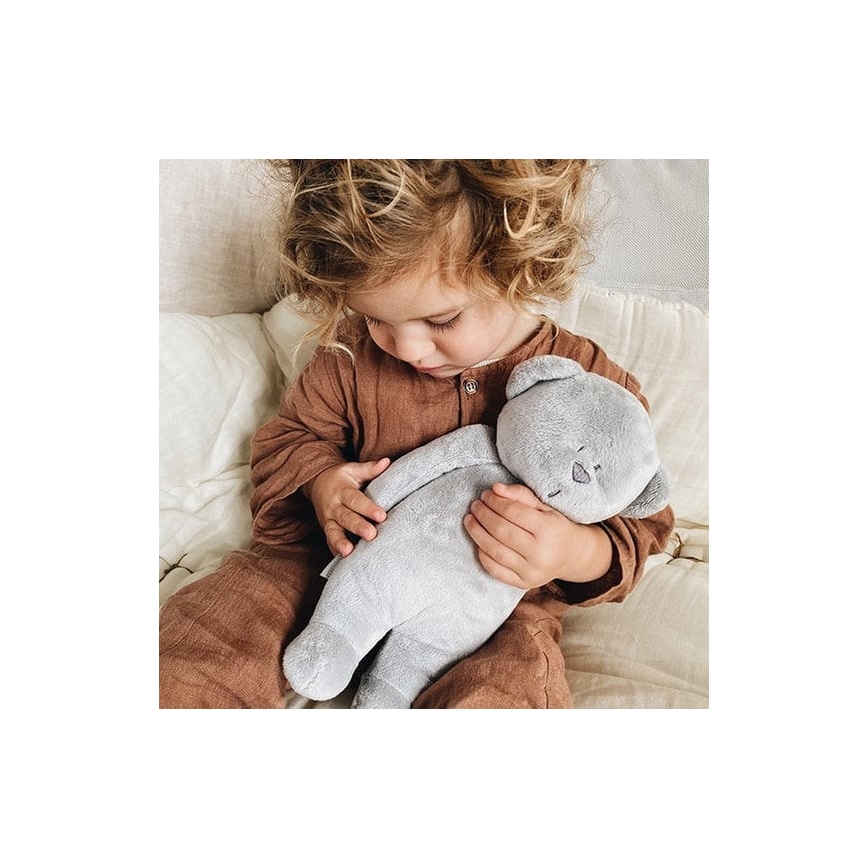 Moonie - Snuggle buddy with a melody and light bear silver