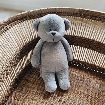 Moonie - Snuggle buddy with a melody and light bear silver