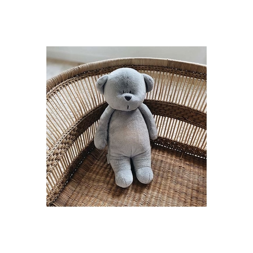 Moonie - Snuggle buddy with a melody and light bear silver