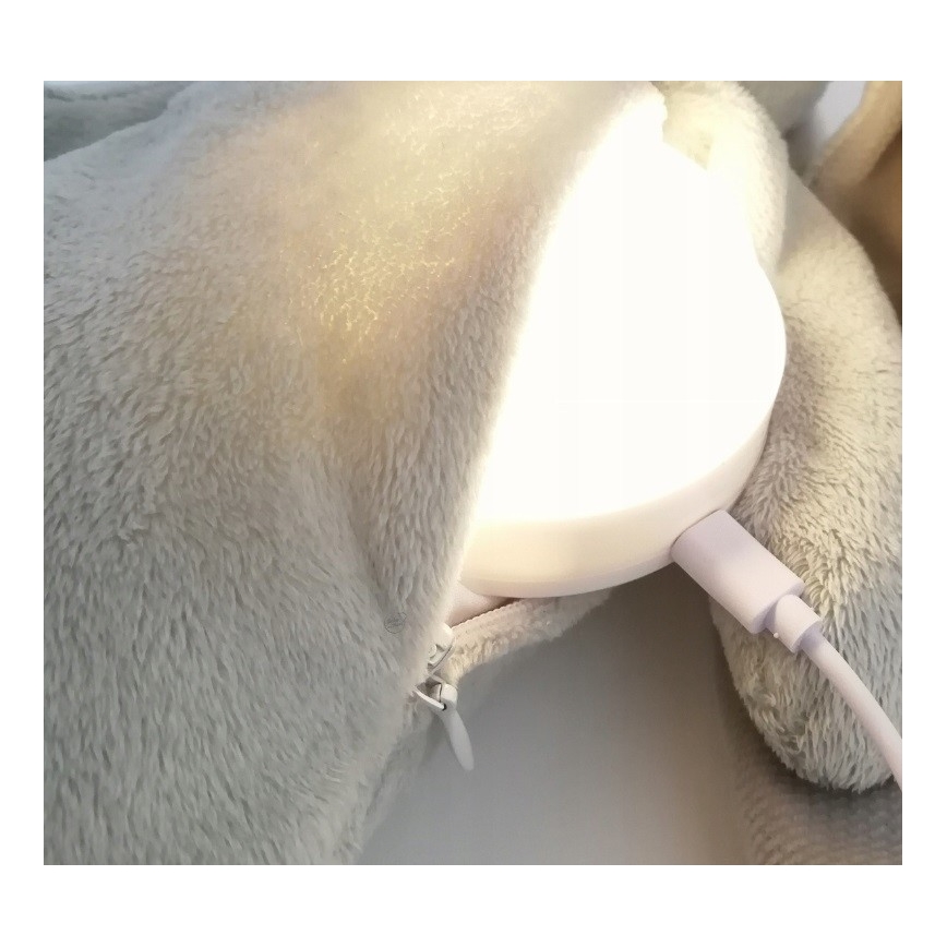 Moonie - Snuggle buddy with a melody and light bear silver