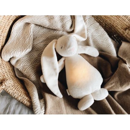 Moonie - Snuggle buddy with a melody and light bunny 2.0 cream